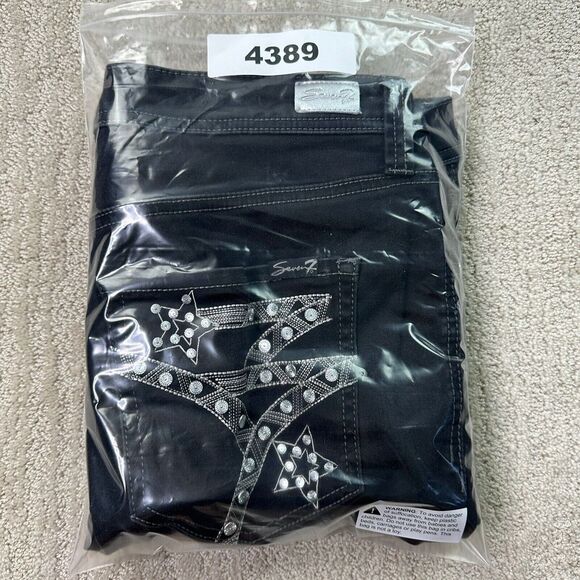 Seven 7 Madison Skinny jeans Women's Black Denim Size 12 - Picture 13 of 13